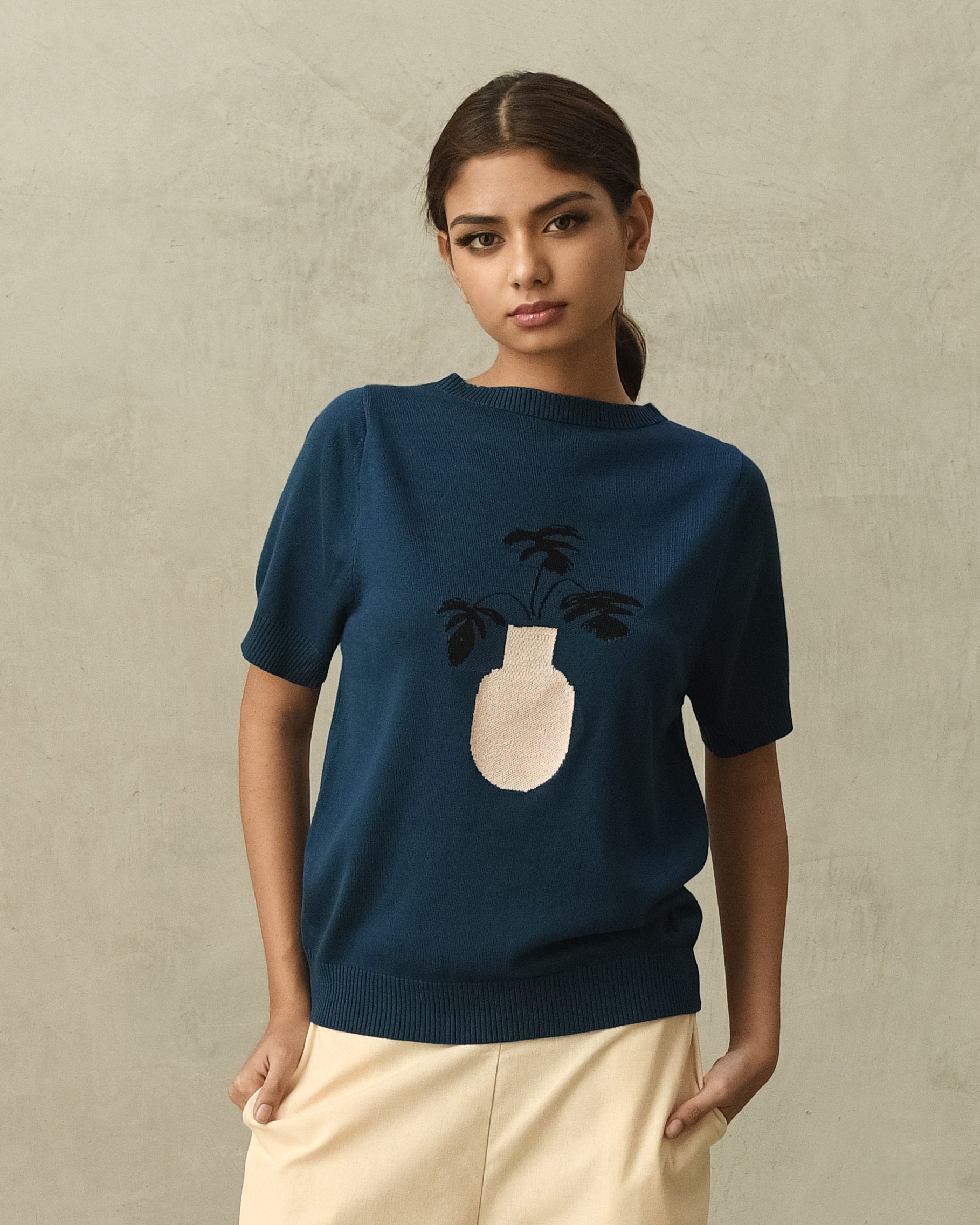BAYO Tops PETRONELA Top XS / Teal Blue